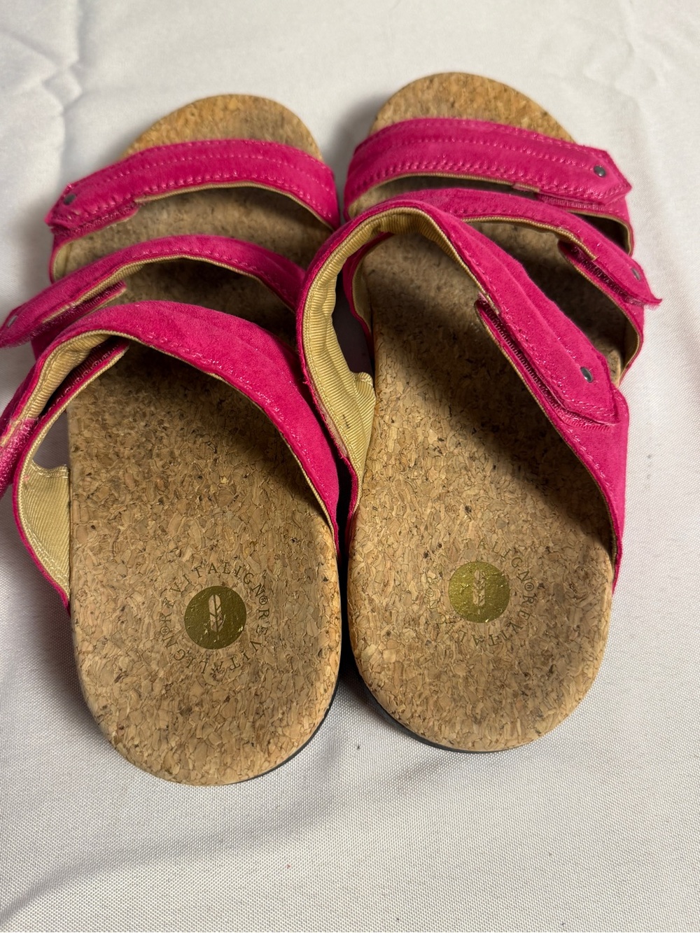 Revitalign Oasis Orthotic Slide Sandals Hot Pink Cork Sandals Size 7.5 - Picture 4 of 9